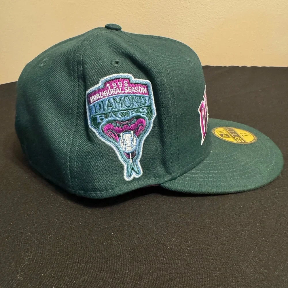 New Era 59FIFTY Arizona Diamondbacks Silk Icy Inaugural Patch Fitted Hat 7 3/8